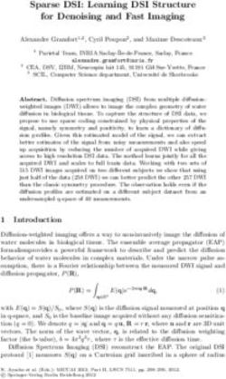 Sparse DSI: Learning DSI Structure for Denoising and Fast Imaging