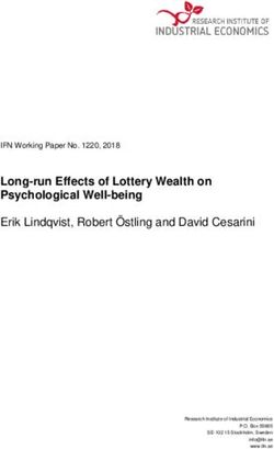Long-run Effects of Lottery Wealth on Psychological Well-being Erik Lindqvist, Robert Östling and David Cesarini - IFN Working Paper No. 1220, 2018