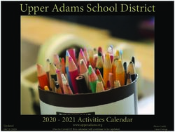 Upper Adams School District 2020 - 2021 Activities Calendar www.upperadams.org