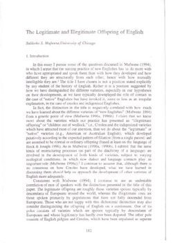 The Legitimate and Illegitimate Offspring of English