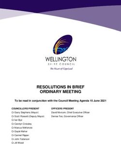 RESOLUTIONS IN BRIEF ORDINARY MEETING