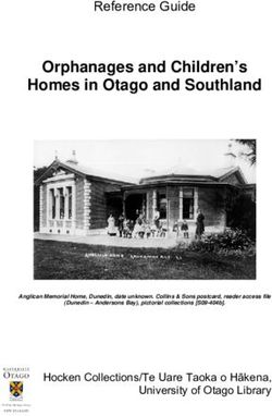 Orphanages and Children's Homes in Otago and Southland - University of Otago