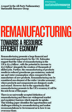 REMANUFACTURING TOWARDS A RESOURCE EFFICIENT ECONOMY