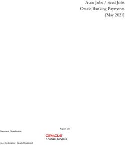 Auto Jobs / Seed Jobs Oracle Banking Payments May 2021