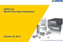 VARTA AG 9M 2019 Earnings Presentation October 29, 2019