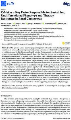 C-Met as a Key Factor Responsible for Sustaining Undifferentiated Phenotype and Therapy Resistance in Renal Carcinomas - MDPI
