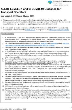 ALERT LEVELS 1 and 2: COVID-19 Guidance for Transport Operators - Maritime NZ