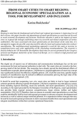 FROM SMART CITIES TO SMART REGIONS: REGIONAL ECONOMIC SPECIALIZATION AS A TOOL FOR DEVELOPMENT AND INCLUSION - Facultas eJournals