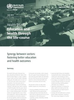 Health 2020: Education and health through the life-course - en