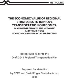 THE ECONOMIC VALUE OF REGIONAL STRATEGIES TO IMPROVE TRANSPORTATION OUTCOMES