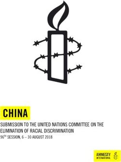 CHINA SUBMISSION TO THE UNITED NATIONS COMMITTEE ON THE ELIMINATION OF RACIAL DISCRIMINATION - Amnesty International