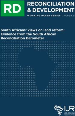 RECONCILIATION & DEVELOPMENT - South Africans' views on land reform: Evidence from the South African Reconciliation Barometer - Africa Portal