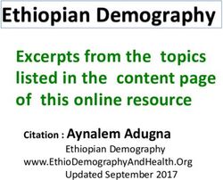 Ethiopian Demography Excerpts from the topics listed in the content page of this online resource