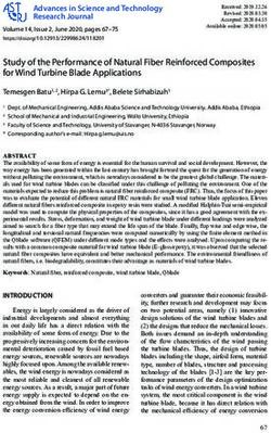 Study of the Performance of Natural Fiber Reinforced Composites for Wind Turbine Blade Applications