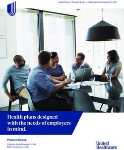Health plans designed with the needs of employers in mind - Product Catalog California Small Business (1-100) Effective January 1, 2021 ...