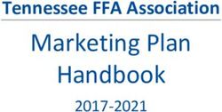 Marketing Plan Handbook - Tennessee FFA Association 2017-2021