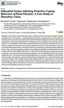 Influential Factors Affecting Protective Coping Behaviors of Flood Disaster: A Case Study in Shenzhen, China - MDPI
