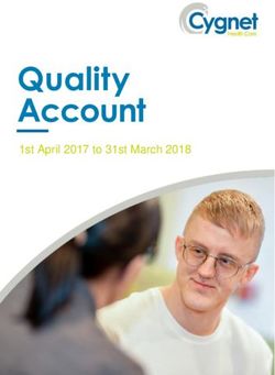 Quality Account 1st April 2017 to 31st March 2018 - Cygnet Health Care