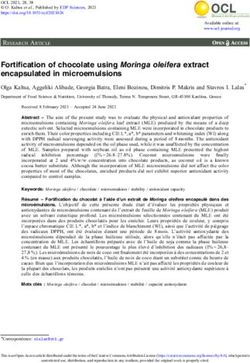 Fortification of chocolate using Moringa oleifera extract encapsulated in microemulsions
