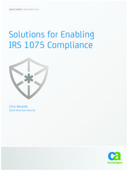 Solutions for Enabling IRS 1075 Compliance - Chris Boswell North American Security