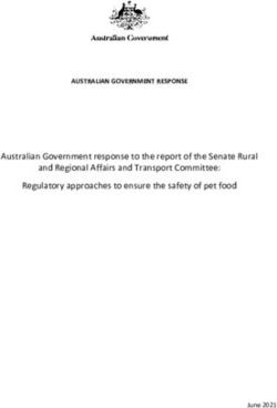 Australian Government response to the report of the Senate Rural and Regional Affairs and Transport Committee: Regulatory approaches to ensure the ...