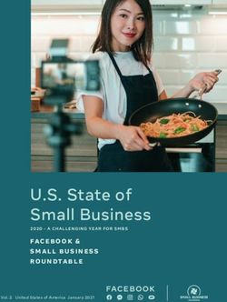 U.S. State of Small Business - FACEBOOK & SMALL BUSINESS 2020 - A CHALLENGING YEAR FOR SMBS - About Facebook