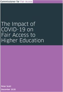 The Impact of COVID-19 on Fair Access to Higher Education - Report by the Commissioner for Fair Access