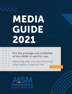 MEDIA GUIDE 2021 - Put the prestige and credibility of the AASM to work for you Advancing sleep care and enhancing sleep health to improve lives
