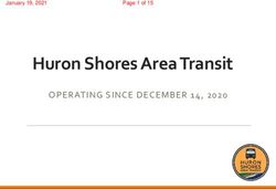 Huron Shores Area Transit - OPERATING SINCE DECEMBER 14, 2020 January 19, 2021 - Middlesex County