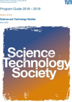 Program Guide 2018 2019 - Science and Technology Studies M.A. STS Master of Arts - Munich Center for Technology in Society