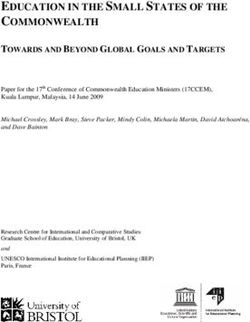 EDUCATION IN THE SMALL STATES OF THE COMMONWEALTH