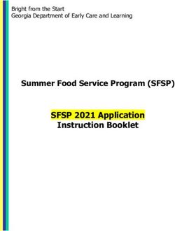 SFSP 2021 Application Instruction Booklet - Summer Food Service Program (SFSP) Bright from the Start Georgia Department of Early Care and Learning ...