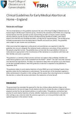 Clinical Guidelines for Early Medical Abortion at Home - England
