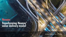 Nexans Transforming Nexans' value delivery model - Strategic update, Nov. 9th 2018