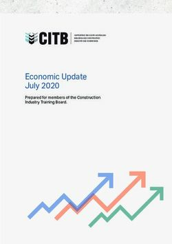 Economic Update July 2020 - Prepared for members of the Construction Industry Training Board - CITB