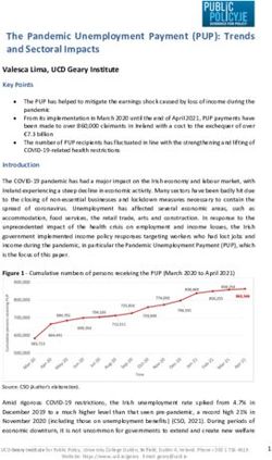 The Pandemic Unemployment Payment (PUP): Trends and Sectoral Impacts