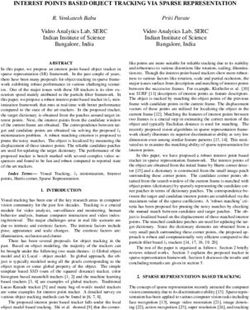 INTEREST POINTS BASED OBJECT TRACKING VIA SPARSE REPRESENTATION