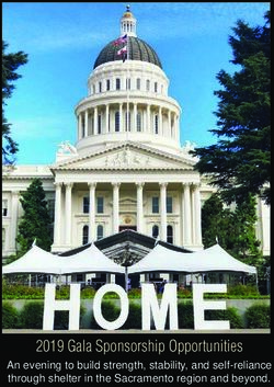 2019 Gala Sponsorship Opportunities - An evening to build strength, stability, and self-reliance through shelter in the Sacramento region and ...