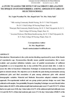 A STUDY TO ASSESS THE EFFECT OF JACOBSON'S RELAXATION TECHNIQUE ON DYSMENORRHEA AMONG ADOLESCENT GIRLS IN SELECTED SCHOOLS