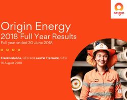 Origin Energy 2018 Full Year Results Full year ended 30 June 2018 - Frank Calabria, CEO and Lawrie Tremaine, CFO 16 August 2018
