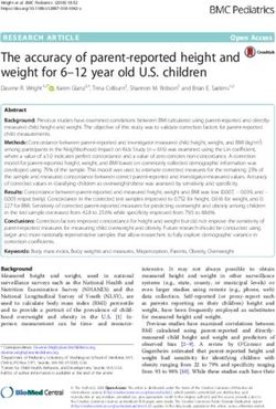 The accuracy of parent-reported height and weight for 6-12 year old U.S. children - BioMed Central
