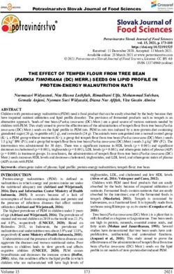 THE EFFECT OF TEMPEH FLOUR FROM TREE BEAN (PARKIA TIMORIANA (DC) MERR.) SEEDS ON LIPID PROFILE IN PROTEIN-ENERGY MALNUTRITION RATS ...