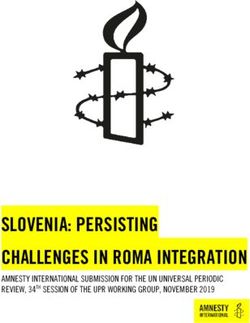 SLOVENIA: PERSISTING CHALLENGES IN ROMA INTEGRATION - AMNESTY INTERNATIONAL SUBMISSION FOR THE UN UNIVERSAL PERIODIC REVIEW, 34TH SESSION OF THE ...