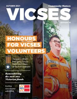 HONOURS FOR VICSES VOLUNTEERS - Remembering the 2010-2011 Victorian floods - AUTUMN 2021 - Victoria State ...