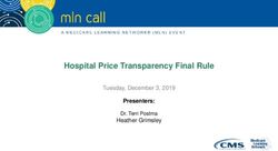 Hospital Price Transparency Final Rule - Presenters: Tuesday, December 3, 2019 - CMS