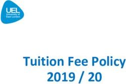 Tuition Fee Policy 2019 / 20 - University of East London