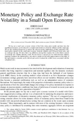 Monetary Policy and Exchange Rate Volatility in a Small Open Economy