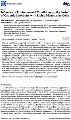 Influence of Environmental Conditions on the Fusion of Cationic Liposomes with Living Mammalian Cells - MDPI