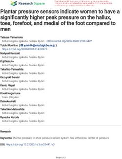 Plantar pressure sensors indicate women to have a signicantly higher peak pressure on the hallux, toes, forefoot, and medial of the foot compared ...