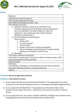 RAC 1 Meeting Summary for August 10, 2021 - Oregon.gov